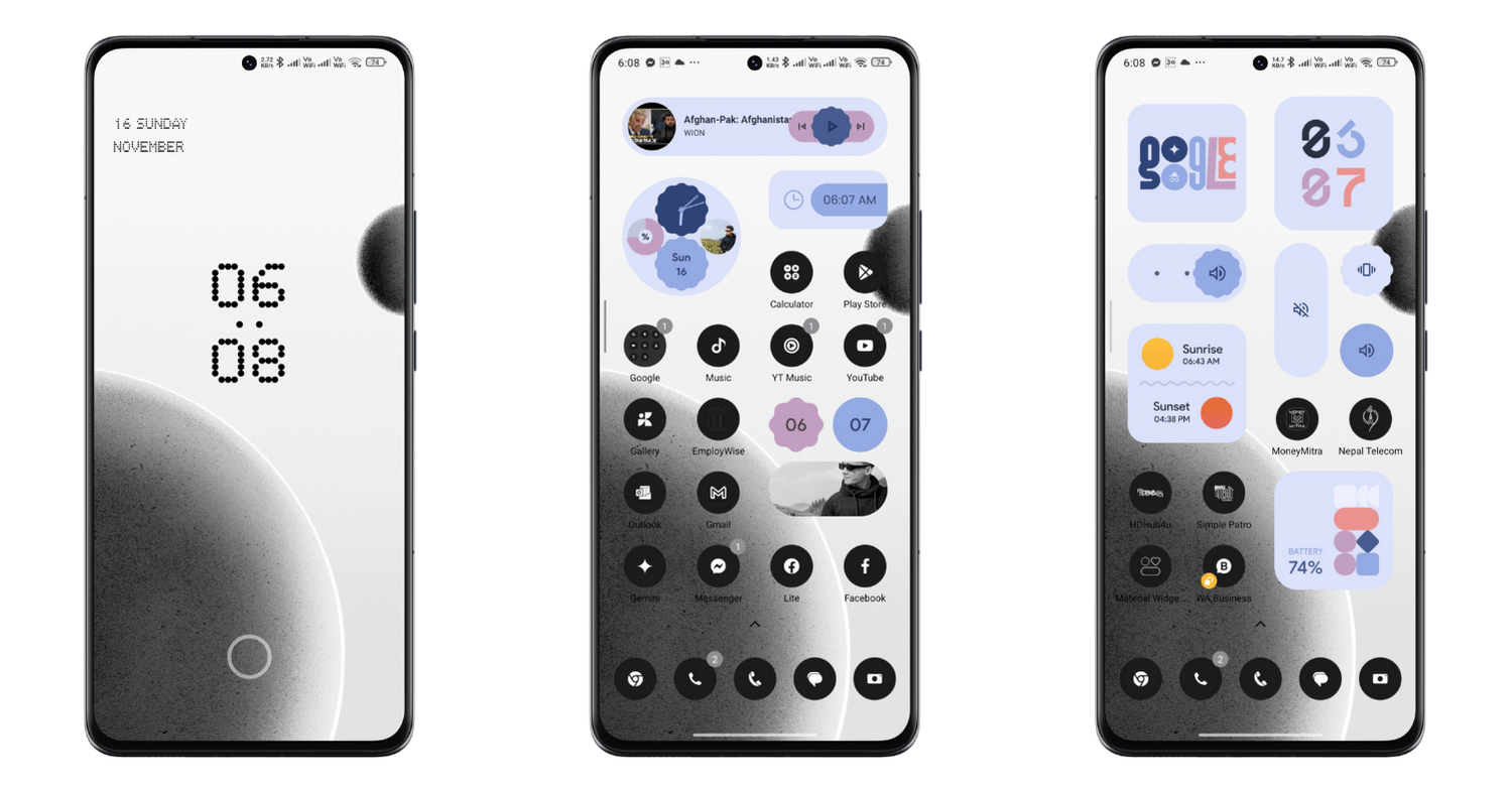 Monochrome UI MIUI Theme