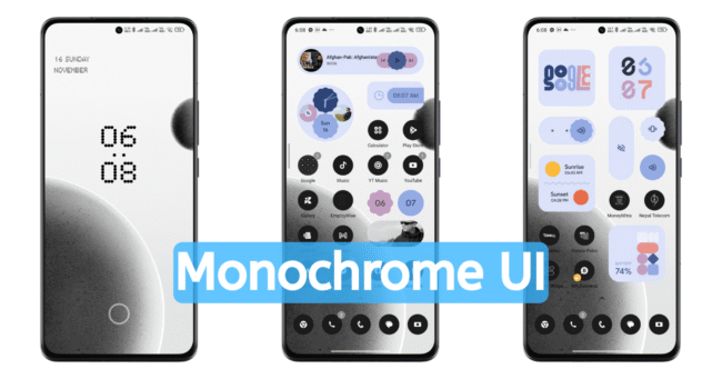 Monochrome UI MIUI Theme
